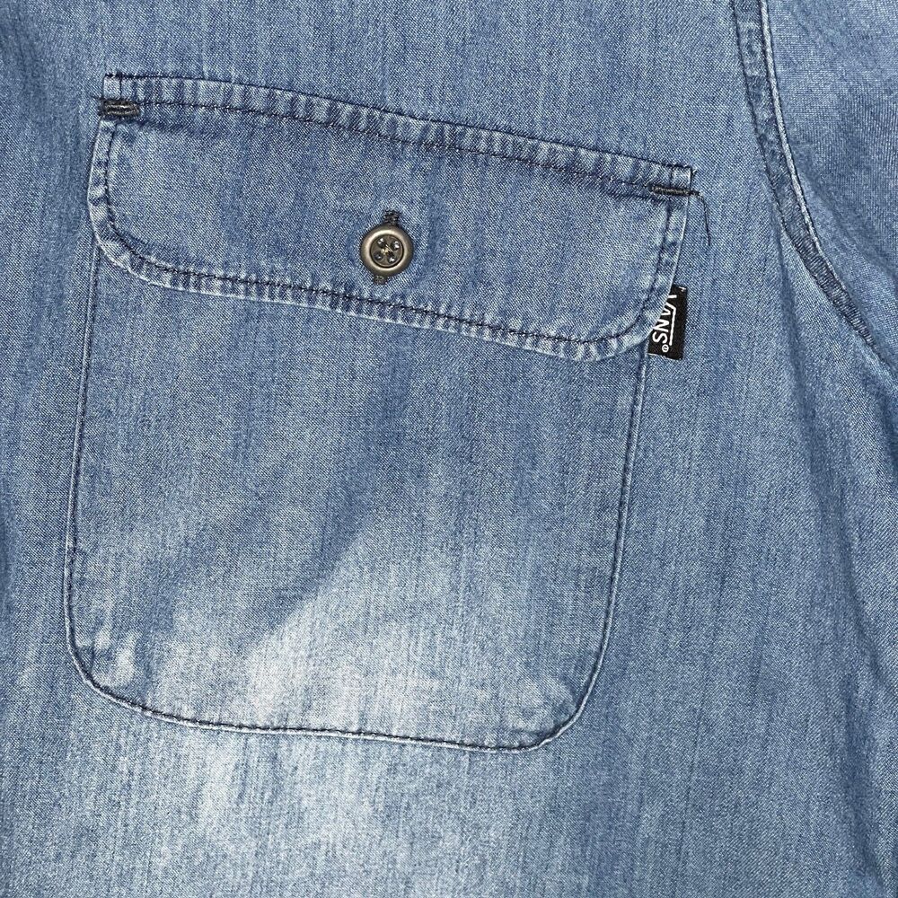 Vans Denim Button Down Womens Shirt XL - Picture 3 of 6